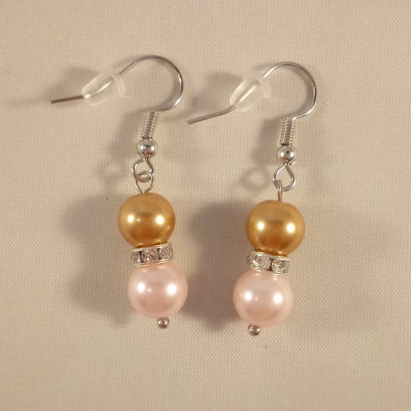 8mm Tri Color South Sea Shell Pearl Necklace + Earrings Set AAA+ Gorgeous Gift - Picture 5 of 5